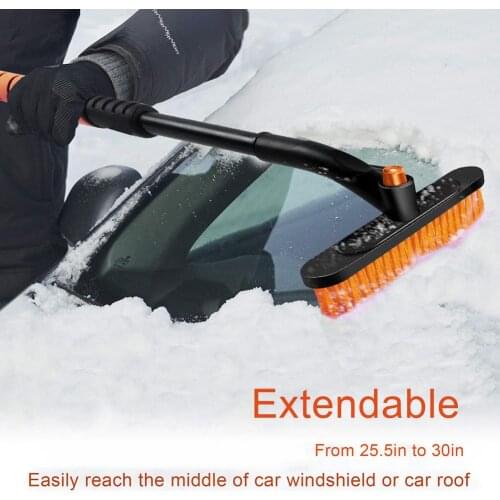 Car Snow Brush And Ice Scraper Extendable Snow Brush Remover With Foam Grip For Car Auto SUV Truck Windows