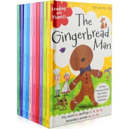 New 10 Pcs/Set Reading with Phonics Fairy Tale English Picture Book Early Education Books libros