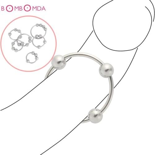 Stainless Steel Penis Enhancer Ring Delay Ejaculation Cock Enlarger Penis Trainer Men Sex Toys Male Adult Product Men Sex Toys