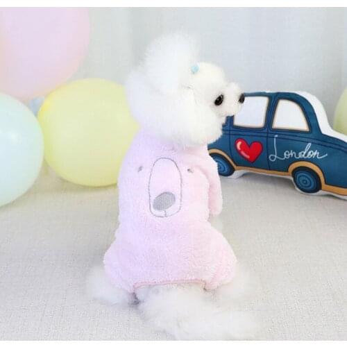 Wholesale Autumn Winter Dog Clothes For Small Dogs Boy Girl Teddy Fleece Keep Warm Jumpsuits Costume Puppy Outfit Pet Clothing