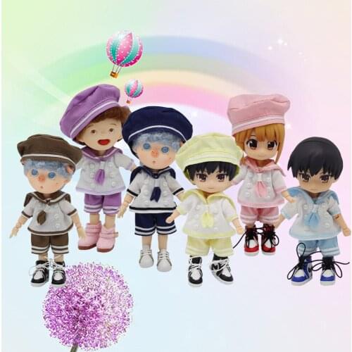 1/12 BJD Dolls Navy Style Uniform Clothes for Obitsu11,YMY,GSC Body Dolls&Accessories Clothing Toy School Clothes