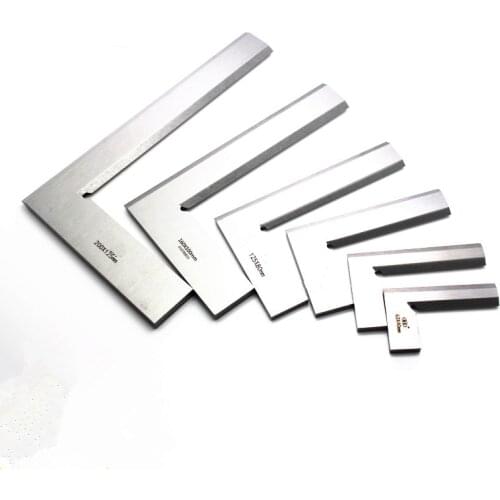 63*40/80*50/100*63/100*70/125*80/160*100/200*125mm Silver Tone Stainless Steel Bladed L Square Ruler Gauge