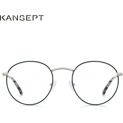 Metal Women Optical Glasses Frame Business Vintage Round Clear Lens Popular Transparent Myopia Women Eyeglasses Frame#BR1811