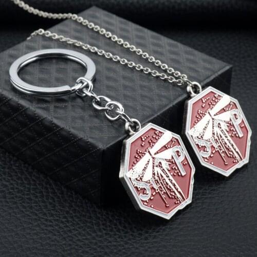 Metal Game The Last-of-Uss2 Keychain Pendant Keyring Bead Chains Necklace For Men Car Jewelry llavero Porte Clef Chaveiro Gift
