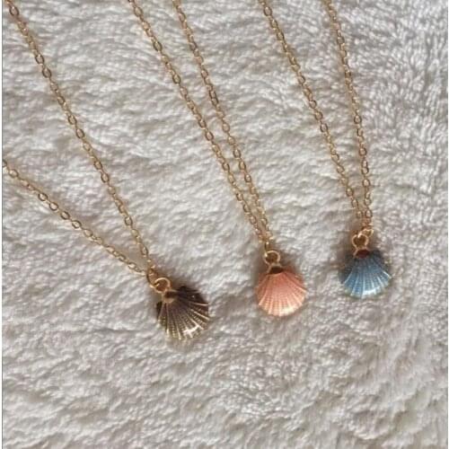 N294 2018 New Listing Fashion Bohemian Sea Fairy Alloy Shell Pendant Necklace Sweater Chain 1pcs