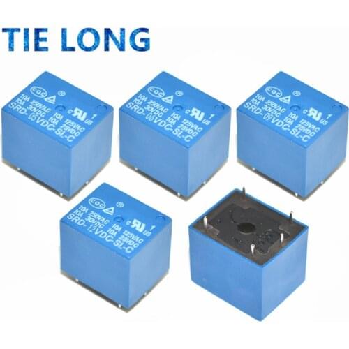 Relays SRD-03VDC-SL-C SRD-05VDC-SL-C SRD-06VDC-SL-C SRD-09VDC-SL-C SRD-12VDC-SL-C 3V 5V 6V 9V 12V 24V 48V 10A 250VAC 5PIN