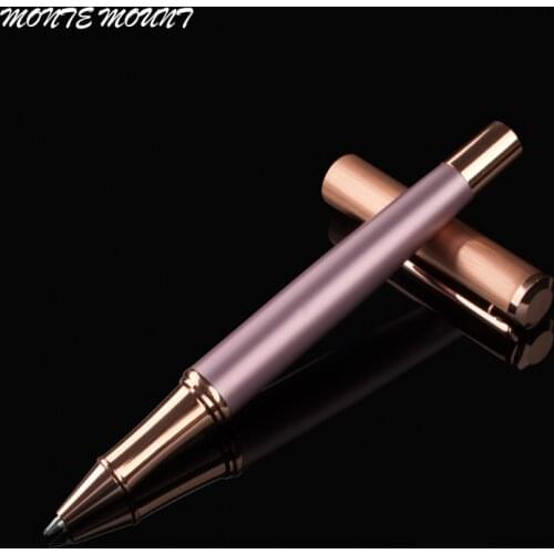 Luxury Gold Rollerball Pen with Rose gold school Pens Metal Ballpoint Pen for Student School Supplies Free Shipping