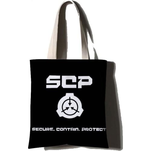 SCP Secure Contain Protect cosplay bags canvas 3D Shoulder Bag handbag shopping bag