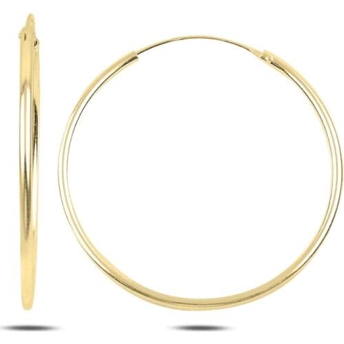 Silver 925 Sterling 35mm Simple Ring Earrings