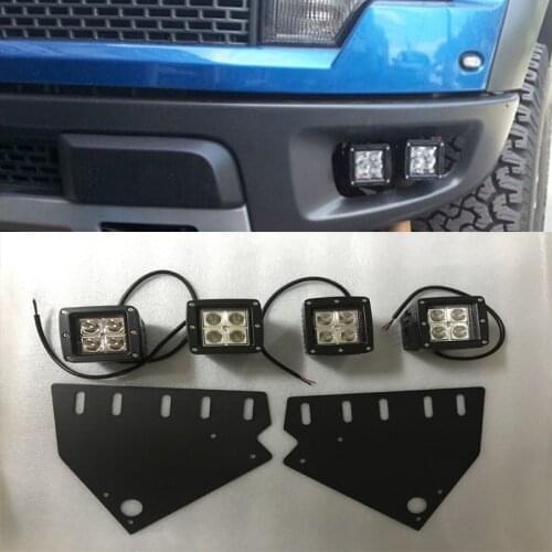 OWN DESIGN RAPTOR CAR FRONT BUMPER FOGLAMP LED DAYTIME RUNNING LIGHTS DRL FIT FOR F150 F-150 2009-2014 CAR ORIGINAL BUMPERS LAMP