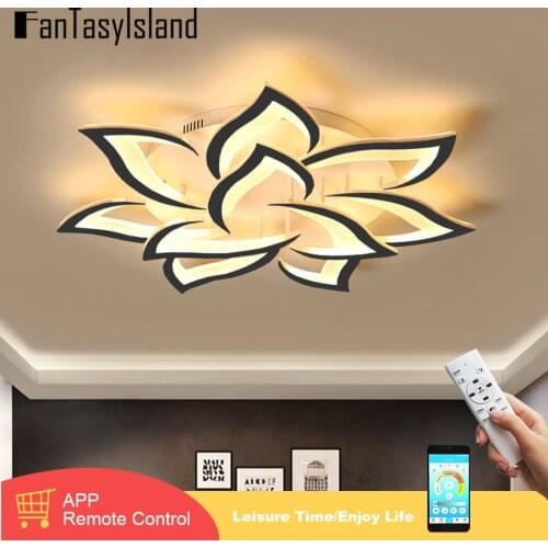 Modern led Chandelier For Living Room Bedroom Home Led Ceiling Chandelier Lamp Lighting fixture With Remote Control Dimmable