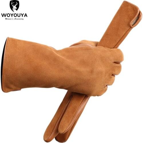 High-end Winter gloves multicolor leather gloves,High-grade sheepskin womens leather gloves simple design Womens gloves-2008