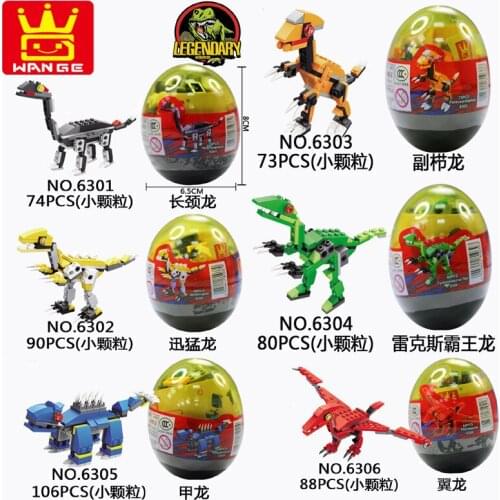 Wange Blocks Dinosaurs Building Blocks Technic Space Model Lovely Educational Toys for Children Gifts 6301