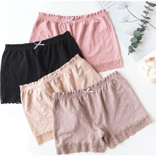 Ladies Women Summer Safety Pants Women Fashion Solid Color Panties Breathable Soft Stretch Underwear Panties Shorts Boxer Briefs