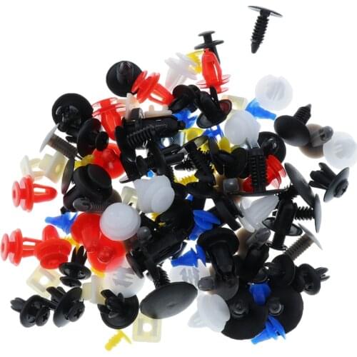 100x Car Rivet Bumper Retainer Trim Fastener Push Clips Pins 12 Type