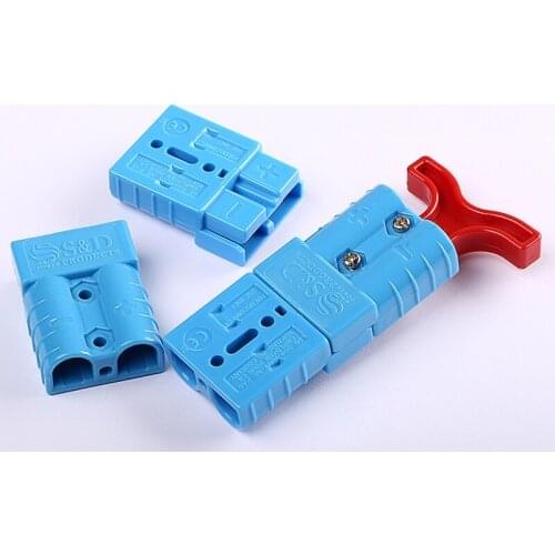 50pcs/lot 50A high current Power Connector Battery plug with 6 8 12 awg copper terminals For Forklift Stacker Electric car