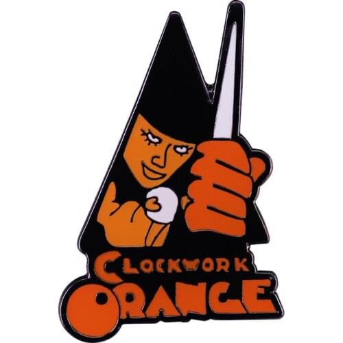 Alex DeLarge A Clockwork Orange Brooch Pins Enamel Metal Badges Lapel Pin Brooches Jackets Jeans Fashion Jewelry Accessories