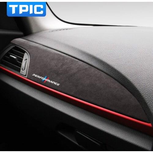 TPIC Alcantara Car Center Console Panel Instrument Stickers M Performance Interior Mouldings For BMW F20 F21 F22 F23 1 Series