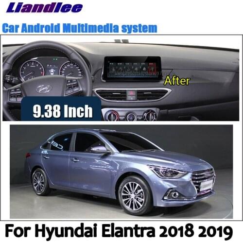 Car Stereo Android 8.1up Screen 9.38 Inch For Hyundai Elantra 2018 2019 Carplay Camera DVR BT GPS Navigation Map Media