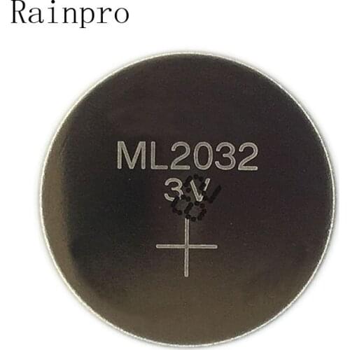 Rainpro 5pcs/lot 3V Coin Cell Button battery 2032 ML2032 Rechargeable CMOS BIOS RTC Back Up Reserve Battery