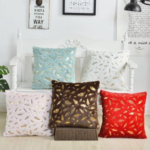 Bronzing Decorative pillowcase Home Plush Cushion Cover Bed Room Throw Pillow Cover Car Seat Decoration Sofa Decorative Pillows