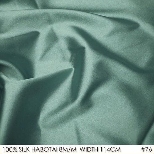 CISULI 100% SILK HABOTAI 114cm width 8momme Pure Silk Fabric Pale Green Skirt Lining Fabric NO.76
