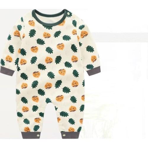H1268 Baby Rompers Newborn Girls Cotton Clothes Of Long Sheeve Infant Clothing Pajamas Overalls Baby Jumpsuit 3-12 Months