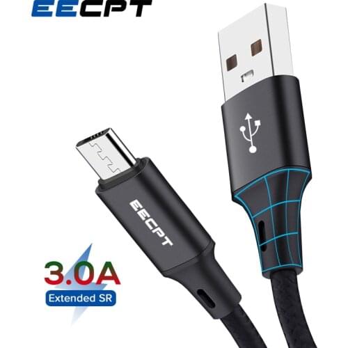EECPT Micro USB Cable for Xiaomi Redmi Note 5 Pro Fast Charging Wire Android Cord Mobile Phone Charger Cable for Samsung Huawei