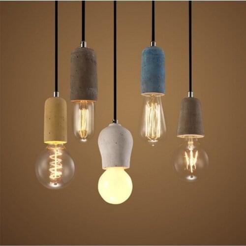 Loft Artistic Chandelier Simple Retro Industrial Restaurant Bar Coffee Shop Cement Lamparas Moderna Living Room Pendant Lamp