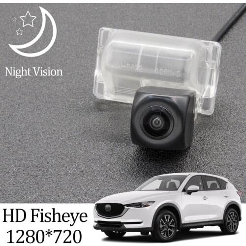 Owtosin HD 1280*720 Fisheye Rear View Camera For Mazda CX-5 KF 2017 2018 2019 Car Vehicle Reverse Parking Monitor Accessories