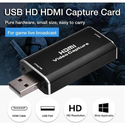 4K Video Capture Card USB 2.0 HDMI Video Grabber Record Box 60Fps PS4 Game DVD Camcorder HD Camera Recording Live Streaming