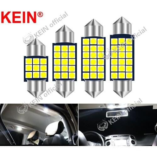 KEIN 2PCS SV8.5 Led C5W C10W Festoon Car Light Interior Reading Dome Light 31 36 39 41 MM Signal Lamp Bulb 12V Crystal Blue Pink