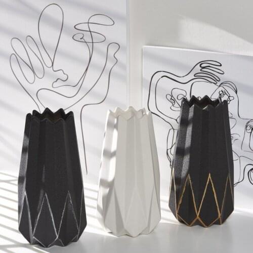 Nordic Ceramic Vase Home Decoration Ornaments Office Desktop White Vegetarian Flower Pot Art Vases Home Decorations Crafts Gifts