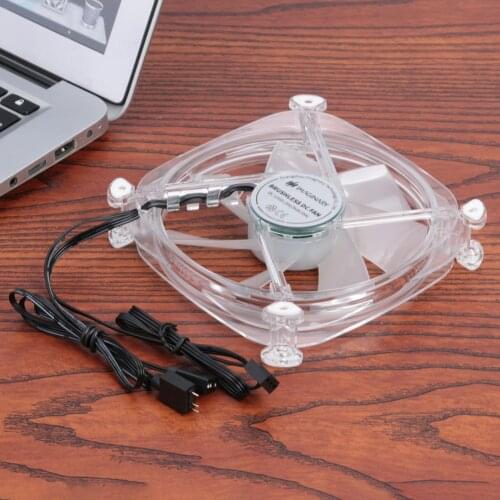 12cm RGB Gorgeous Cooling Fan Sets Household Computer 3Pin DC 12V Cooler Radiator Accessories for PC Case Chassis