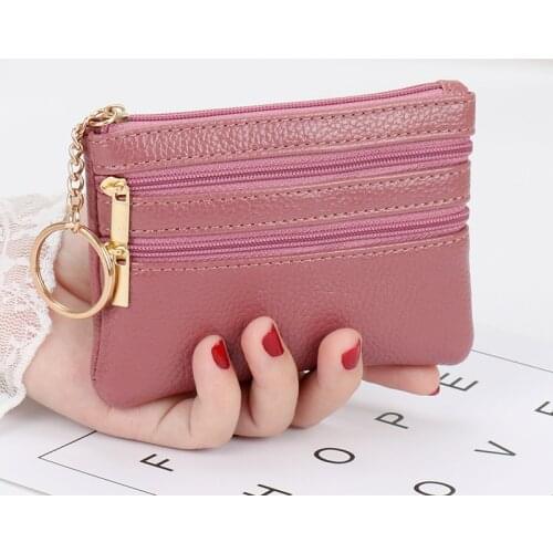 2021 Fashion Women Wallet Clutch Three Zip Female Short Small Coin Purse New Brand Design Soft Mini Card Holder Wallet Money Bag