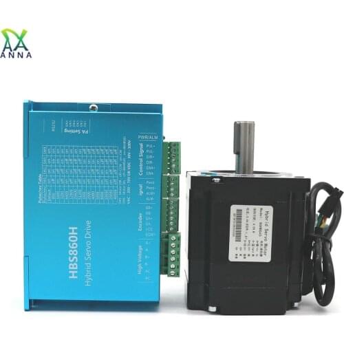 Nema34 4.5Nm 86 Closed-loop Kit Stepper Motor Encoder Hybrid Servo Driver HBS860H With 8M lines