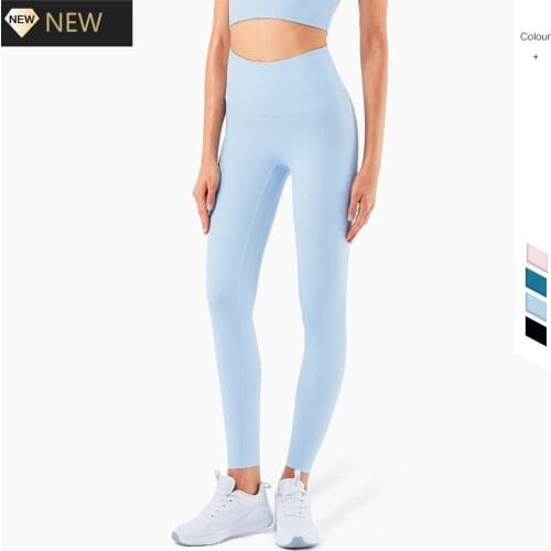 2021 New No T-line Entry Training Lulu Yoga Pants Women High Waist Fitness Pants Pilates Jogging Tights Push-up Sport Legging