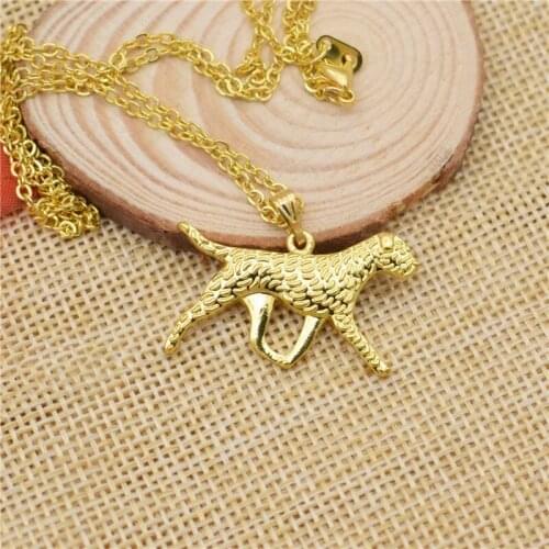 LPHZQH Fashion Cute Puppy Dog Border Terrier Pendant Necklace Women Hippie Choker Necklace Collares Jewelry Gift Steampunlk