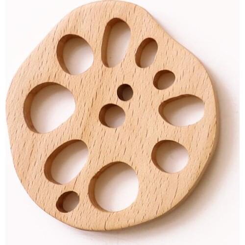 Lotus Root Coaster Wooden Simulation Kung Fu Tea Cup Heat Insulation Pad Anti-Scald Japan Style Placemat Meal Desktop Decoration