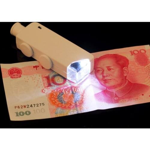 Handheld 160X-200X Zoom LENS LED Lighted Pocket Microscope Magnifier Loupe Outdoor Tools Mini Microscope Pocket 160X - 200X Hot