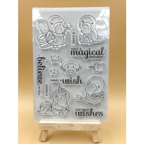 Cartoon platypus Transparent Clear Silicone Stamp/Seal for DIY scrapbooking/photo album Decorative clear stamp sheets