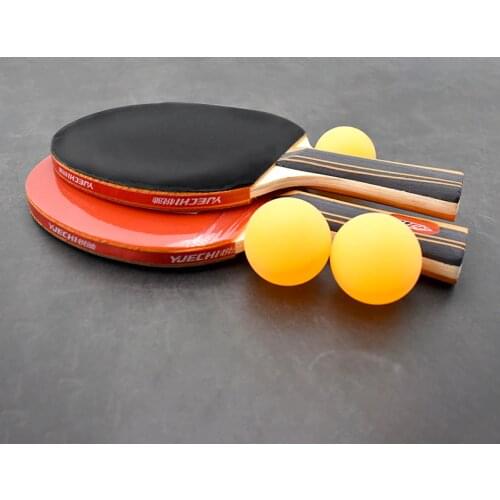 2 Pcs Carbon Fiber Table Tennis Rackets with Double Face Pimples-in Table Tennis Rubber Ping Pong Racket with 3 Ball