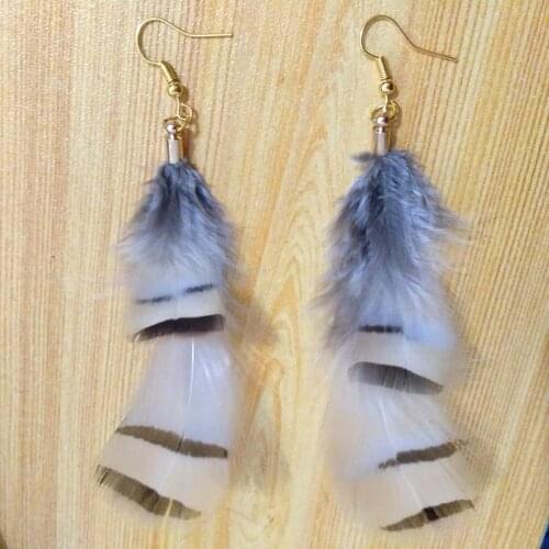New Nature Feather Dangle Hanging Drop Earrings серьги For Women Ladies Girl Elegant Decorations Party Holiday Jewelry Ornaments