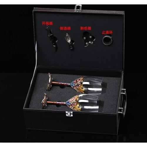 Nordic Enamel Color Red Wine Glass Home Exquisite Crystal Glass Goblet Groomsmen Gifts Modern Wine Countertop Decor Accessories