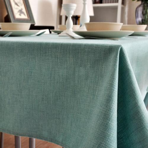 Modern Solid Table Cloth Thicken Cotton Linen Tablecloth Rectangular Table Cover for Wedding Party Hotel Tablecloths Home Decor