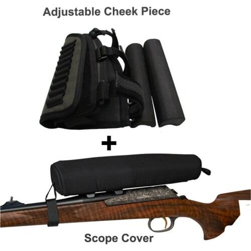 Tourbon Tactical Hunting Gun Accessories Rifle Cartridges Holder Buttstock Cheek Rest Pad Neoprene Optics Scope Cover Shooting