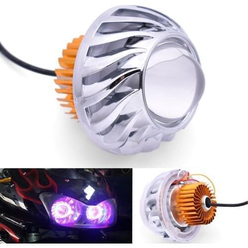 Universal Motorcycle Headlight 12V Angel Devil Eye Auxiliary Fog Lamp For Kawasaki gtr 1400 zx 6r 10r zx10 r zzr 600 zxr 400