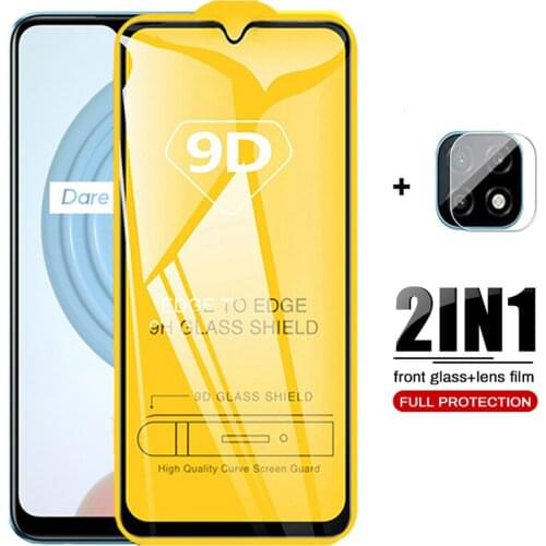 2IN1 realmi c21 glass tempered glasses for realme c21 c 21 Camera Lens Film protective glass screen protectors realmy realm c21