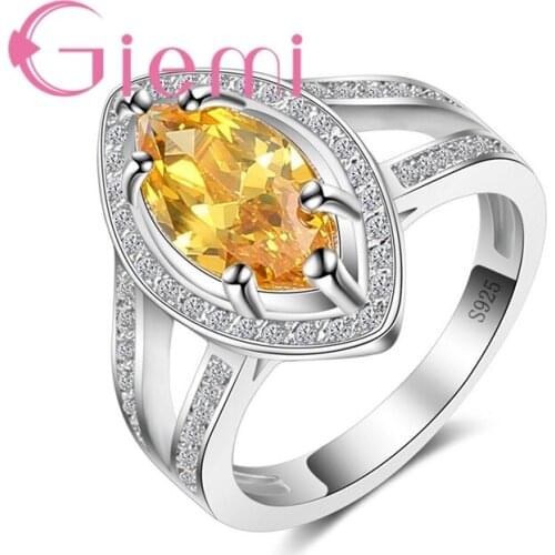 New Unique Modern Women Ring Paved Sparkly CZ Zircon Stone Charm 925 Sterling Silver Engagement Anillos for Female Anel