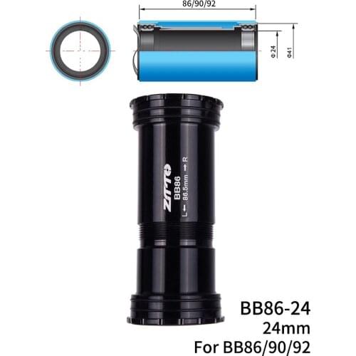 ZTTO BB86 24mm BB92 BB90 Press Fit Bicycle Bottom Brackets Thread lock MTB Mountain Road Bike For Parts 24mm Crankset chainset